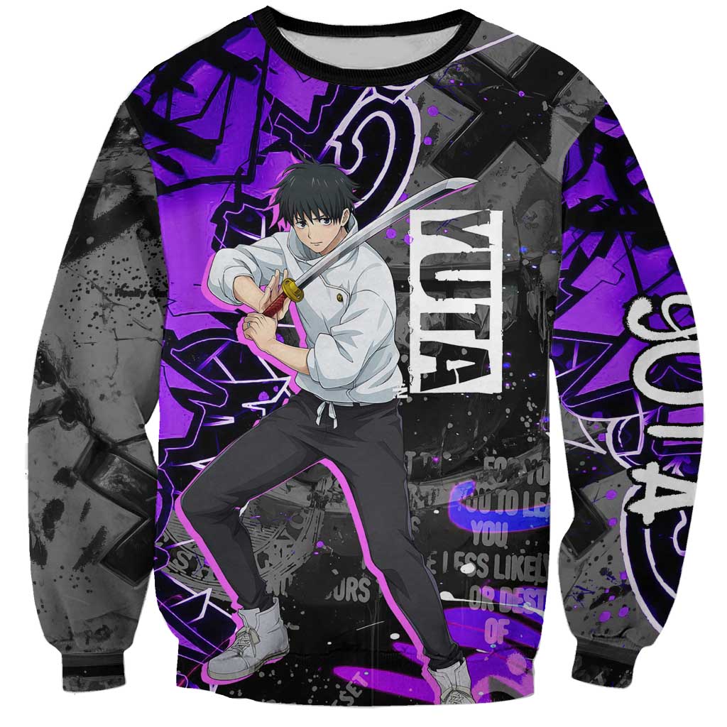 Yuta Okkotsu Jujutsu Kaisen Sweatshirt Neon Graffiti Anime Fusion