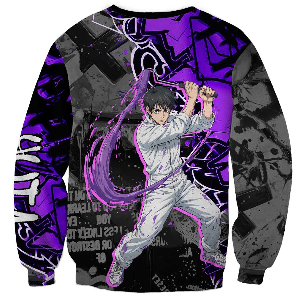 Yuta Okkotsu Jujutsu Kaisen Sweatshirt Neon Graffiti Anime Fusion
