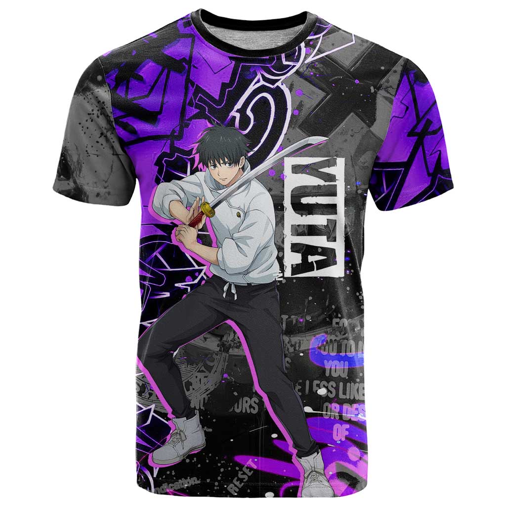 Yuta Okkotsu Jujutsu Kaisen T Shirt Neon Graffiti Anime Fusion