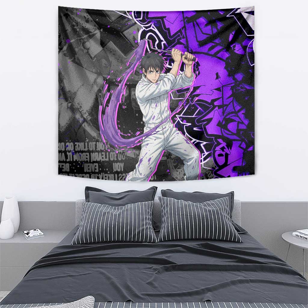 Yuta Okkotsu Jujutsu Kaisen Tapestry Neon Graffiti Anime Fusion
