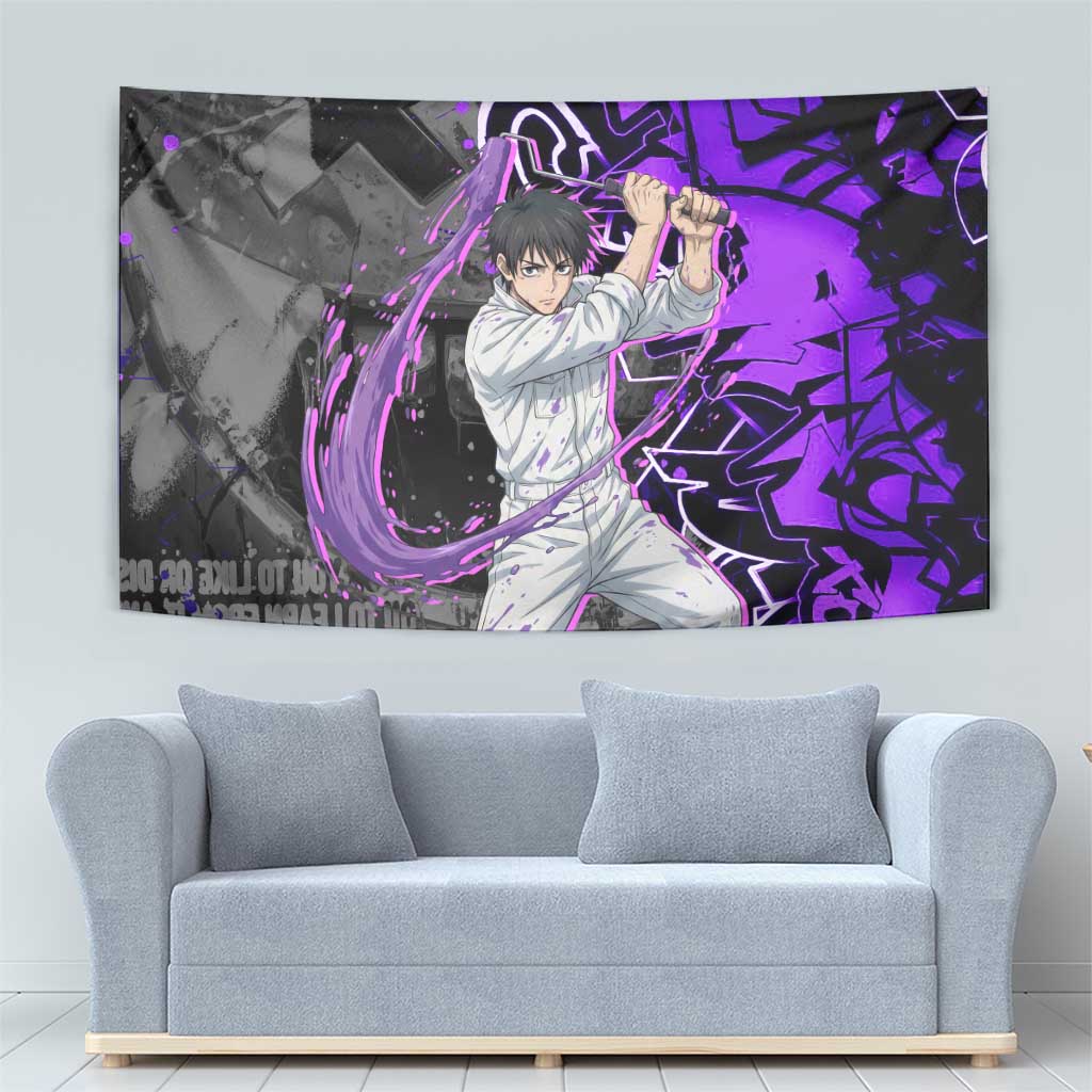 Yuta Okkotsu Jujutsu Kaisen Tapestry Neon Graffiti Anime Fusion