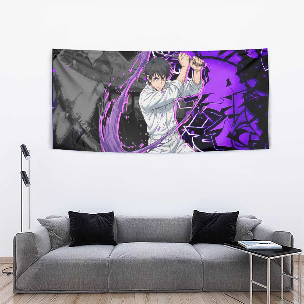 Yuta Okkotsu Jujutsu Kaisen Tapestry Neon Graffiti Anime Fusion