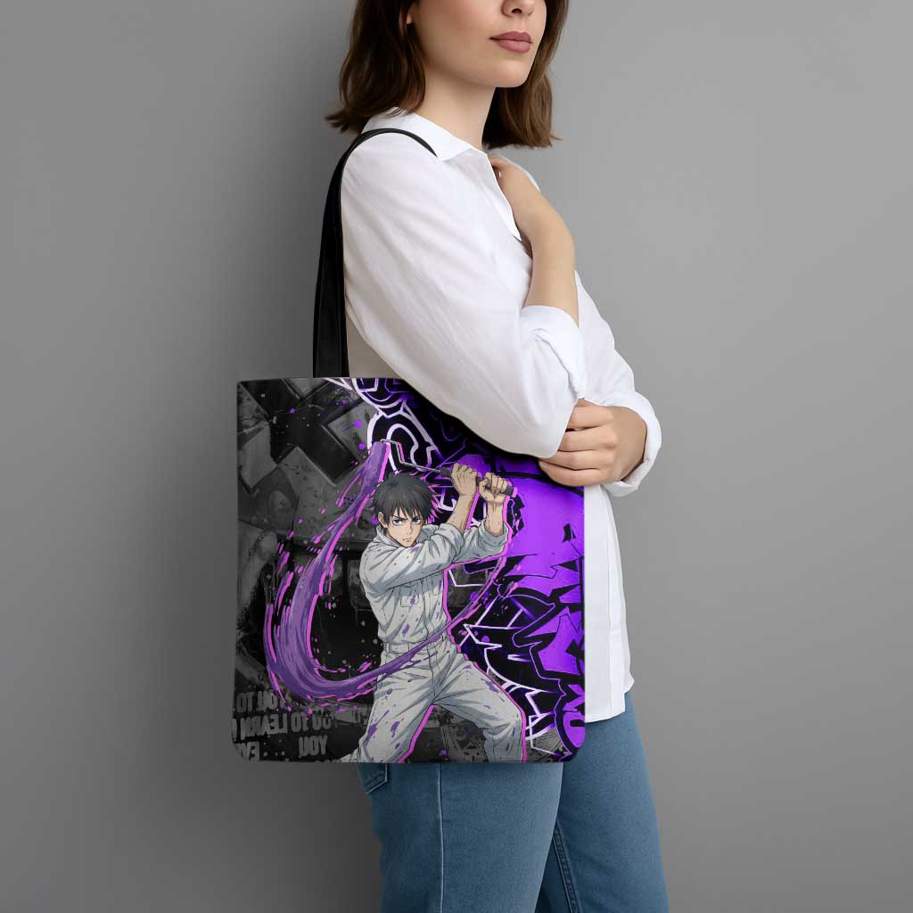 Yuta Okkotsu Jujutsu Kaisen Tote Bag Neon Graffiti Anime Fusion