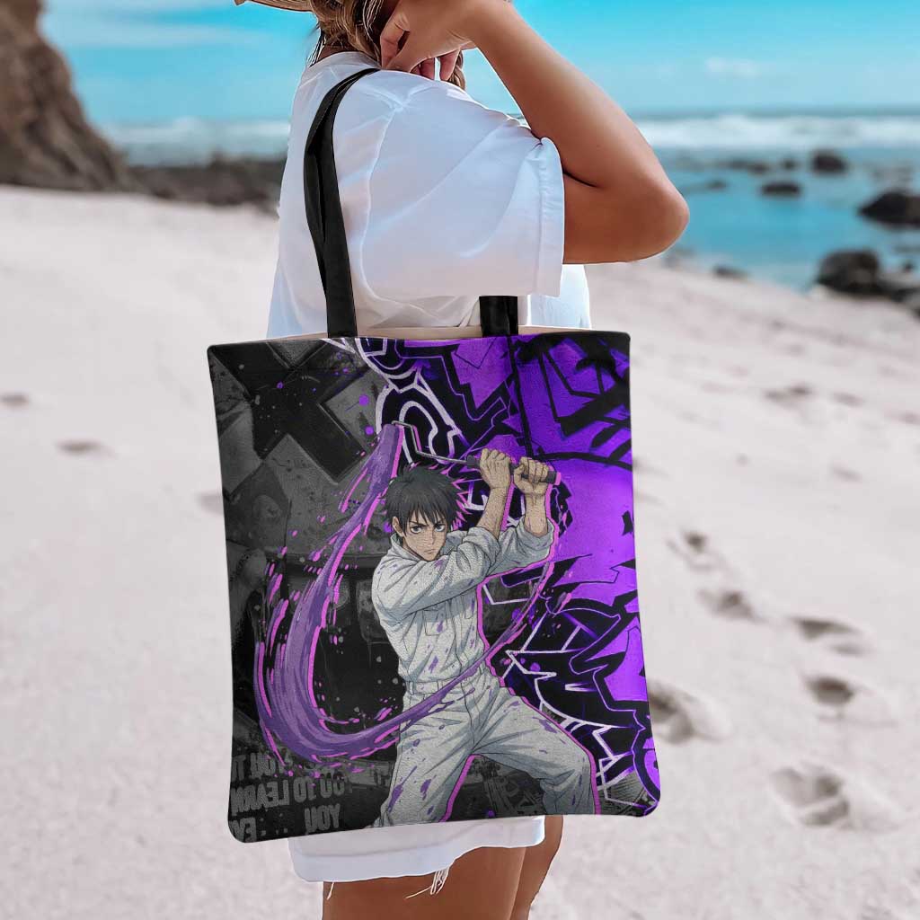 Yuta Okkotsu Jujutsu Kaisen Tote Bag Neon Graffiti Anime Fusion