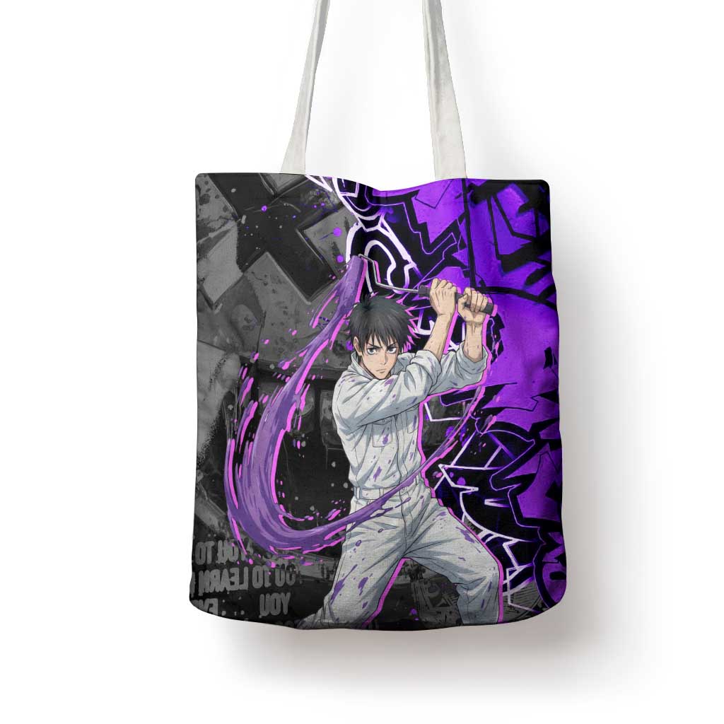 Yuta Okkotsu Jujutsu Kaisen Tote Bag Neon Graffiti Anime Fusion