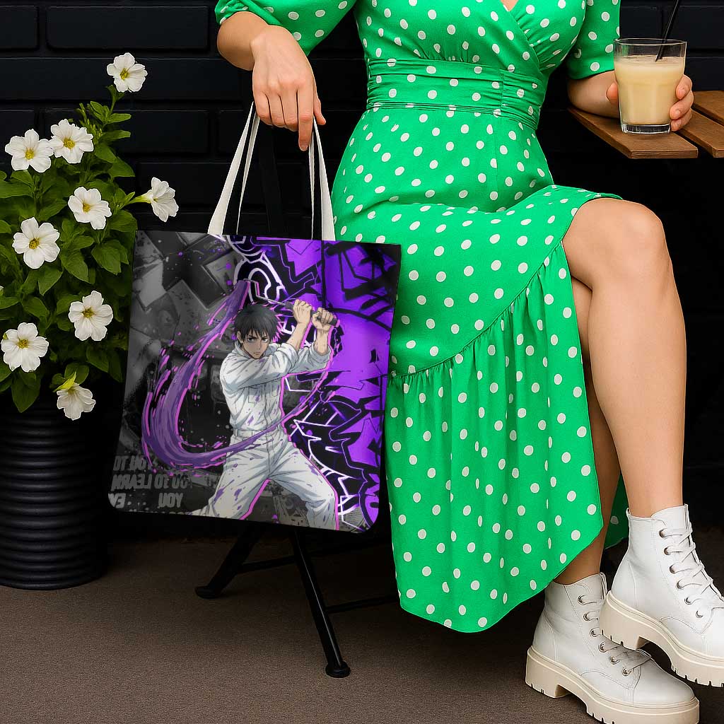 Yuta Okkotsu Jujutsu Kaisen Tote Bag Neon Graffiti Anime Fusion