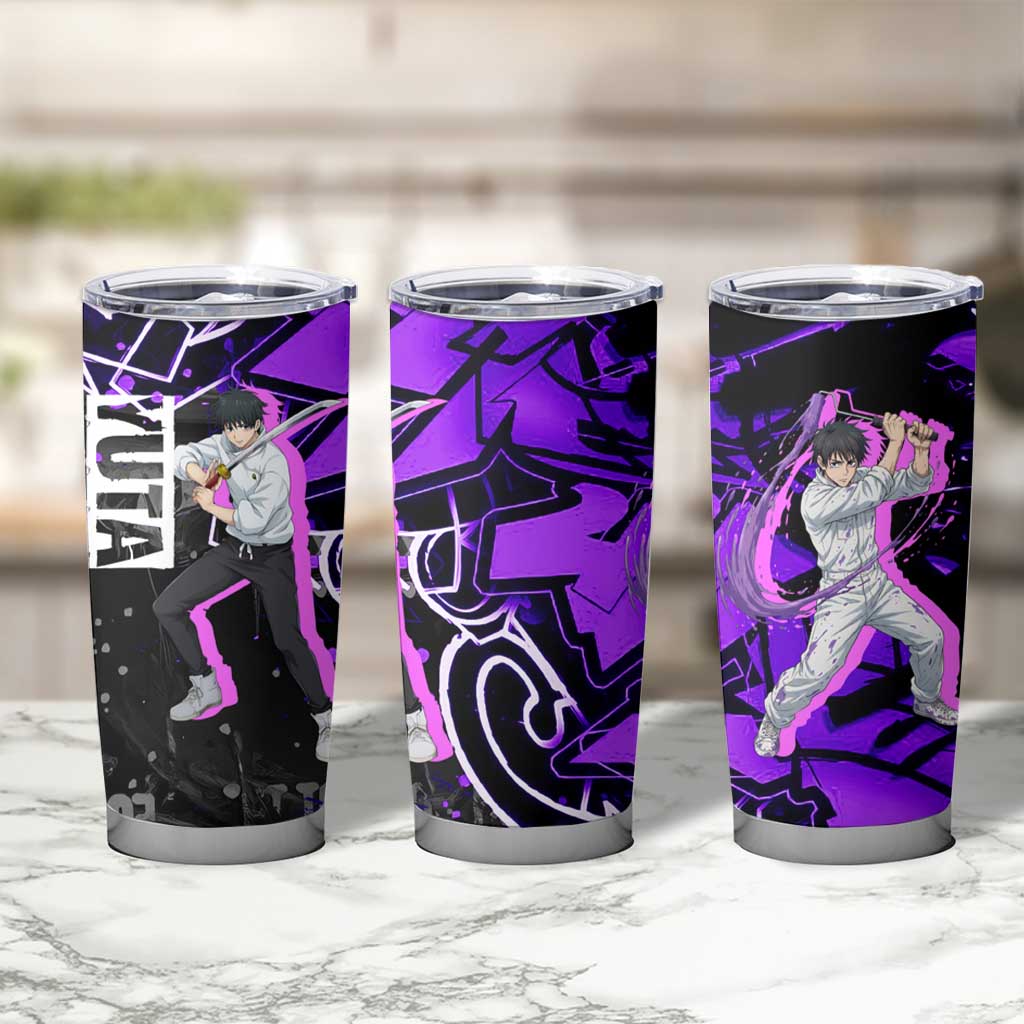 Yuta Okkotsu Jujutsu Kaisen Tumbler Cup Neon Graffiti Anime Fusion
