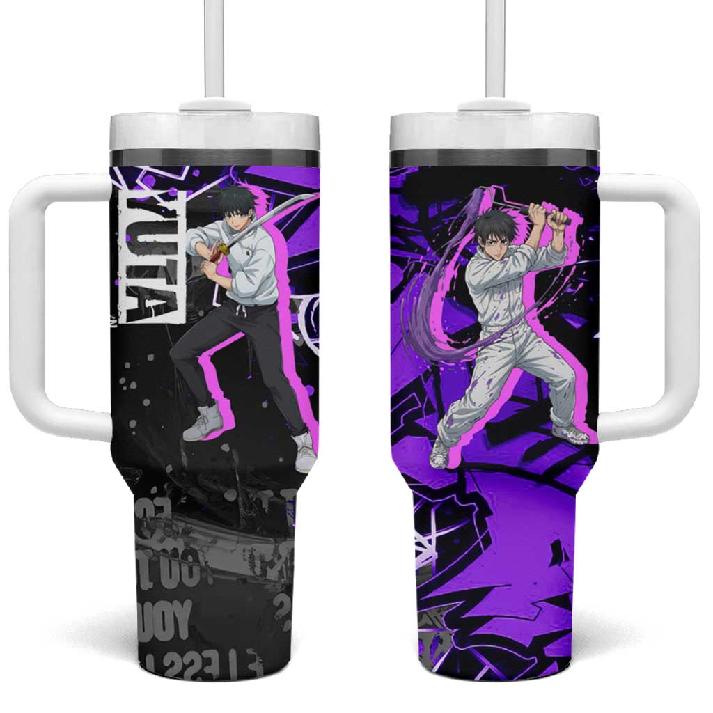 Yuta Okkotsu Jujutsu Kaisen Tumbler With Handle Neon Graffiti Anime Fusion