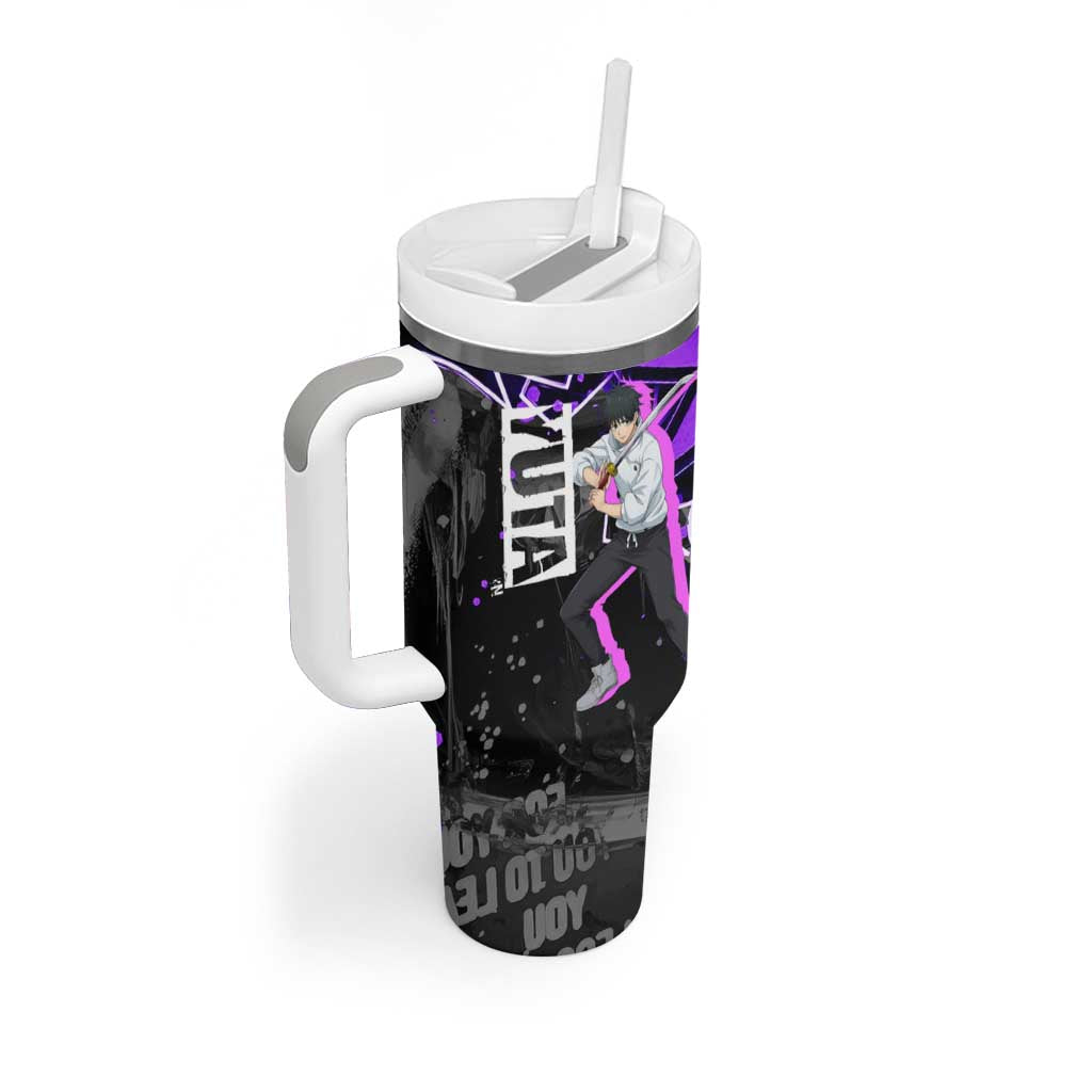 Yuta Okkotsu Jujutsu Kaisen Tumbler With Handle Neon Graffiti Anime Fusion