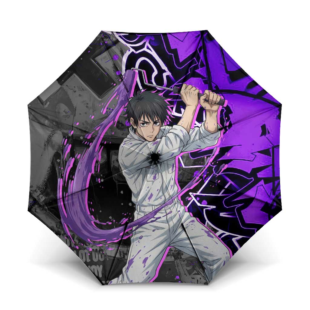 Yuta Okkotsu Jujutsu Kaisen Umbrella Neon Graffiti Anime Fusion