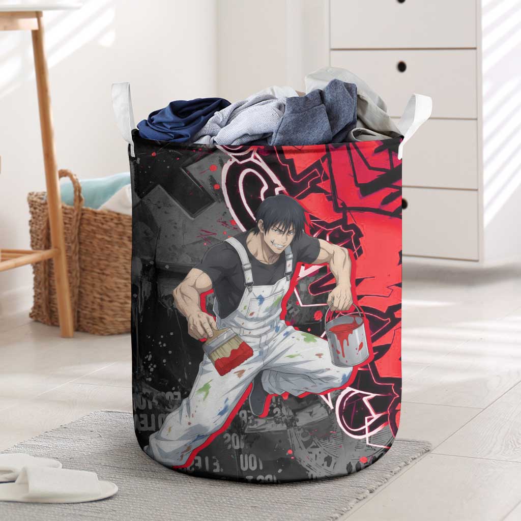 Toji Fushiguro Laundry Basket Urban Graffiti Anime Style
