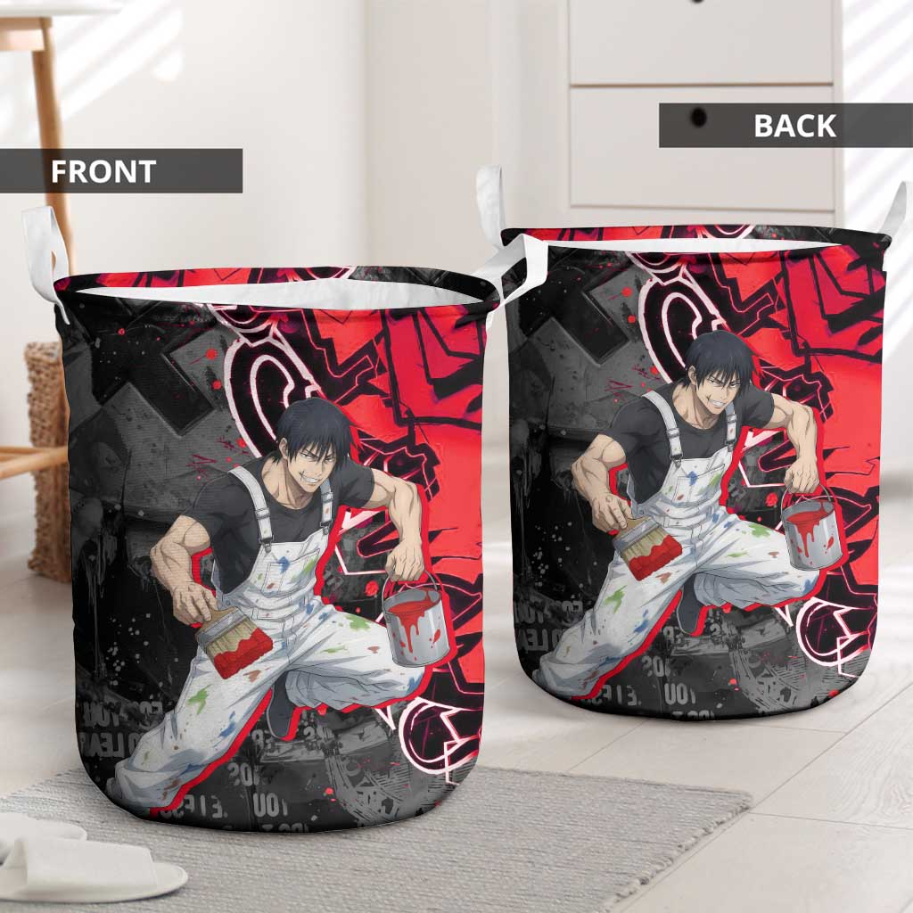 Toji Fushiguro Laundry Basket Urban Graffiti Anime Style
