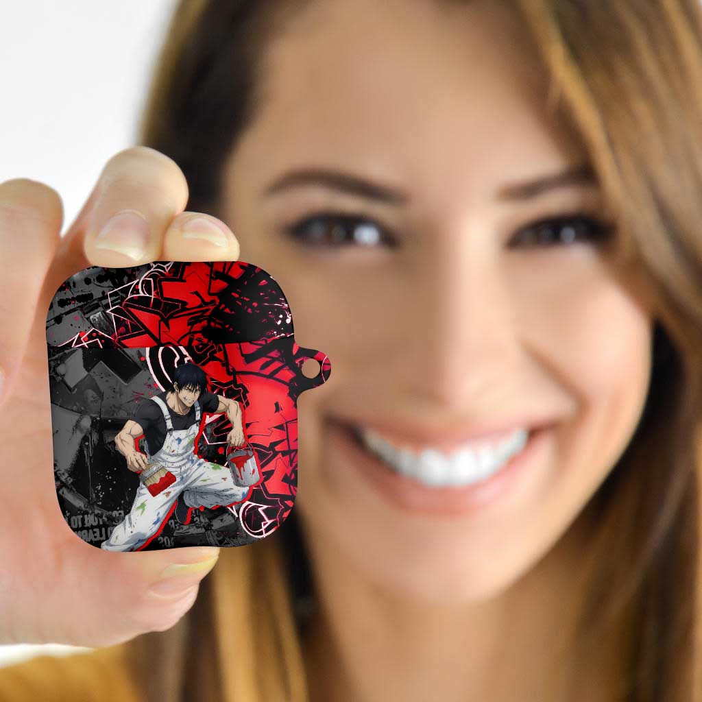 Toji Fushiguro AirPods Case Urban Graffiti Anime Style
