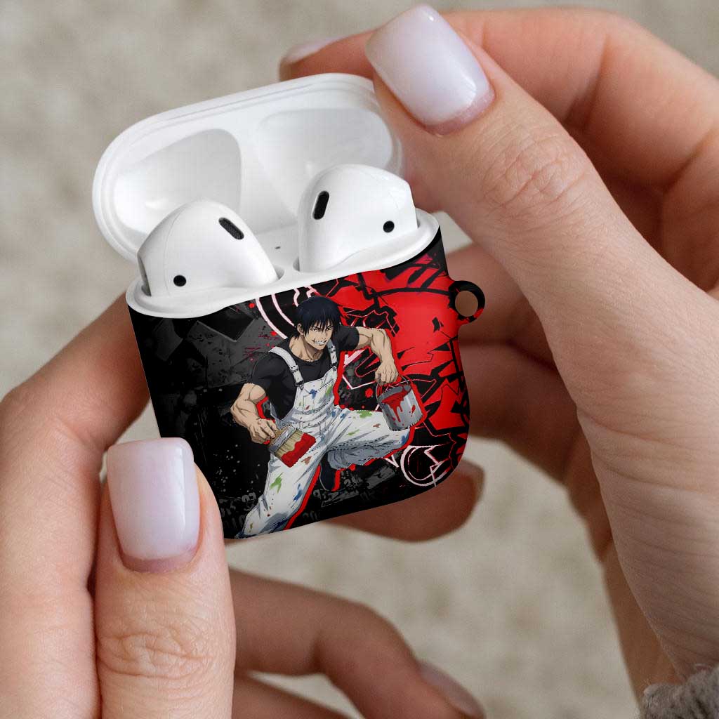 Toji Fushiguro AirPods Case Urban Graffiti Anime Style