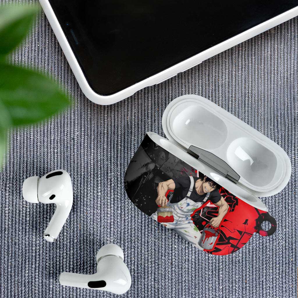 Toji Fushiguro AirPods Case Urban Graffiti Anime Style