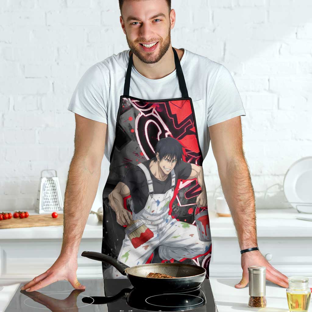 Toji Fushiguro Apron Urban Graffiti Anime Style