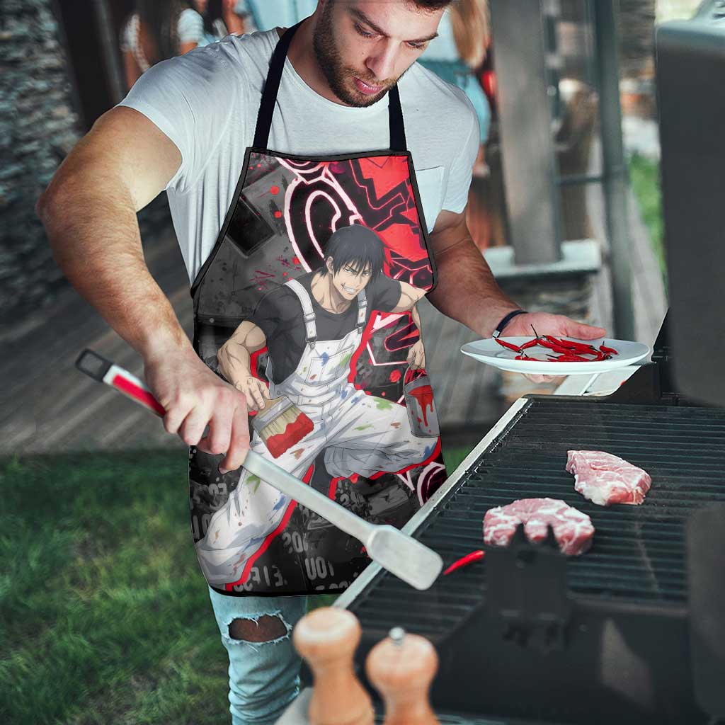 Toji Fushiguro Apron Urban Graffiti Anime Style