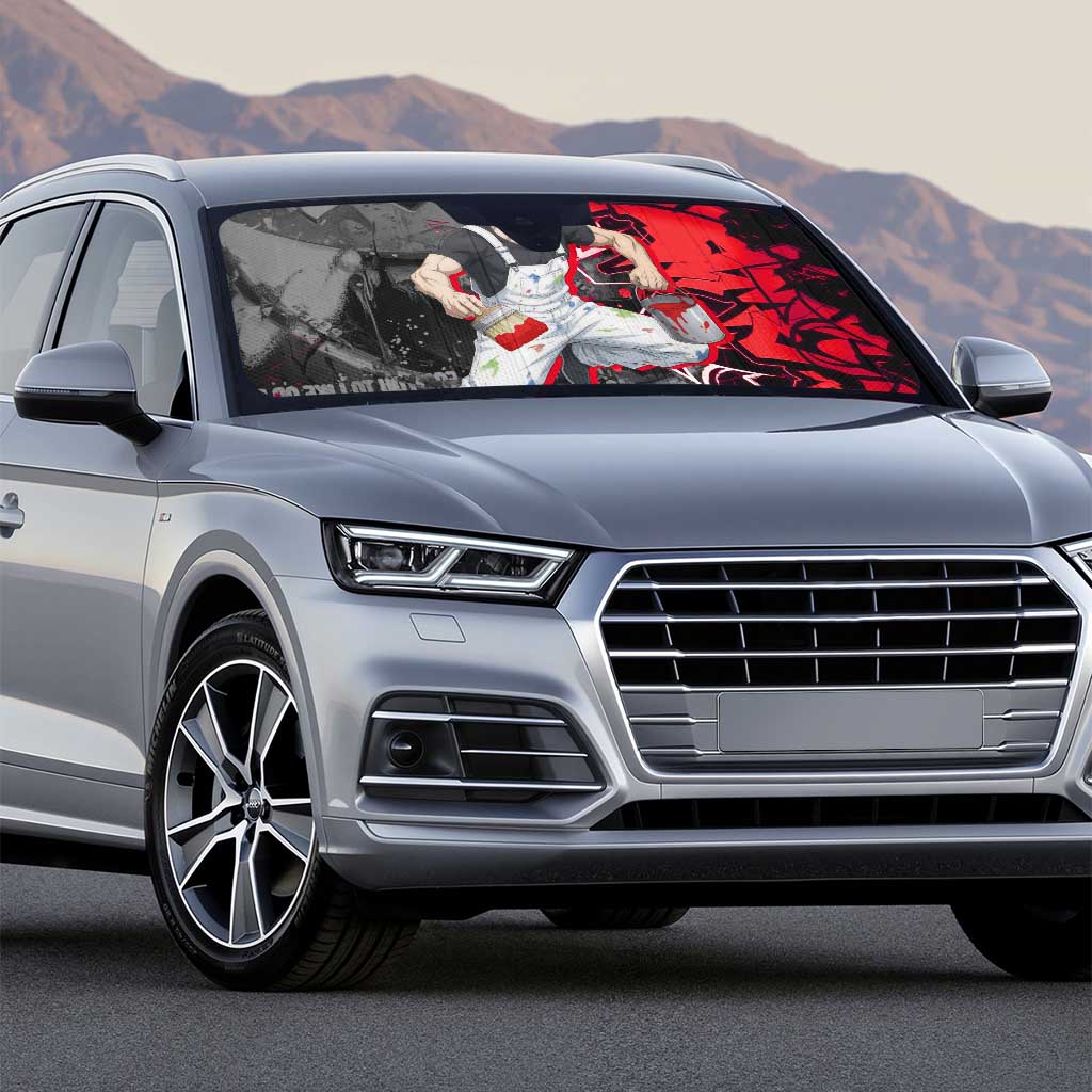 Toji Fushiguro Auto Sun Shade Urban Graffiti Anime Style