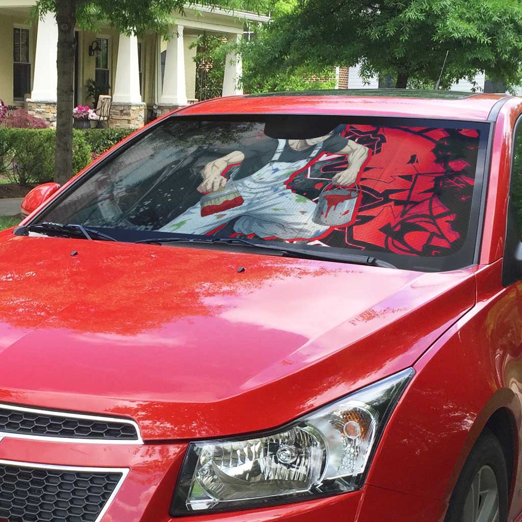 Toji Fushiguro Auto Sun Shade Urban Graffiti Anime Style