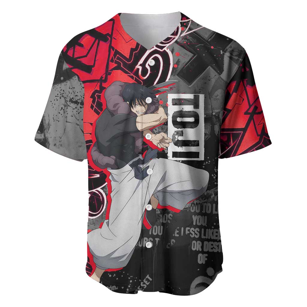 Toji Fushiguro Baseball Jersey Urban Graffiti Anime Style