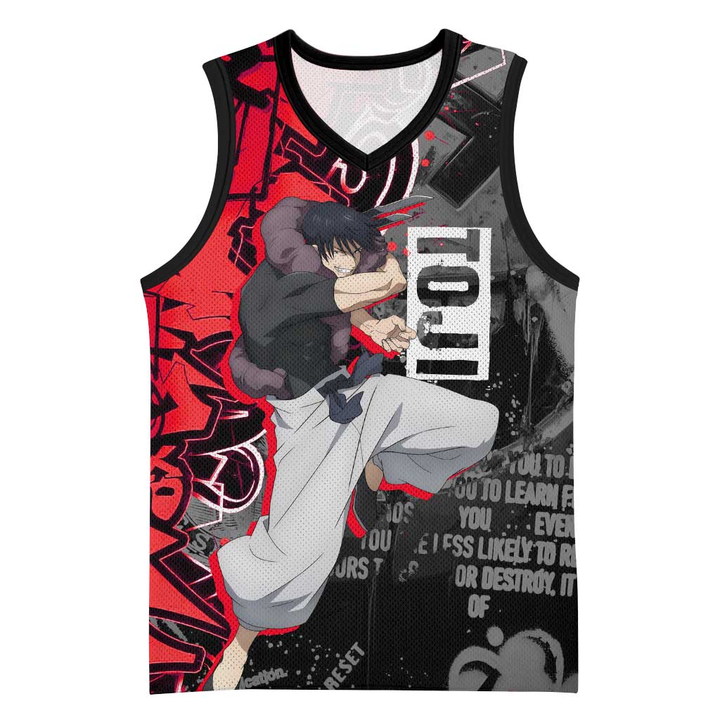 Toji Fushiguro Basketball Jersey Urban Graffiti Anime Style
