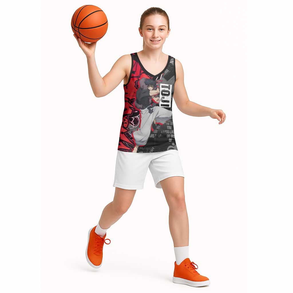 Toji Fushiguro Basketball Jersey Urban Graffiti Anime Style