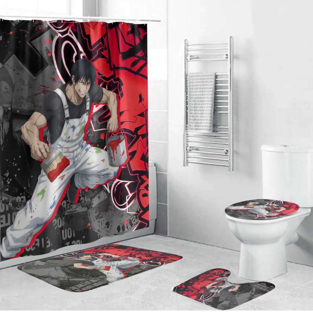 Toji Fushiguro Bathroom Set Urban Graffiti Anime Style