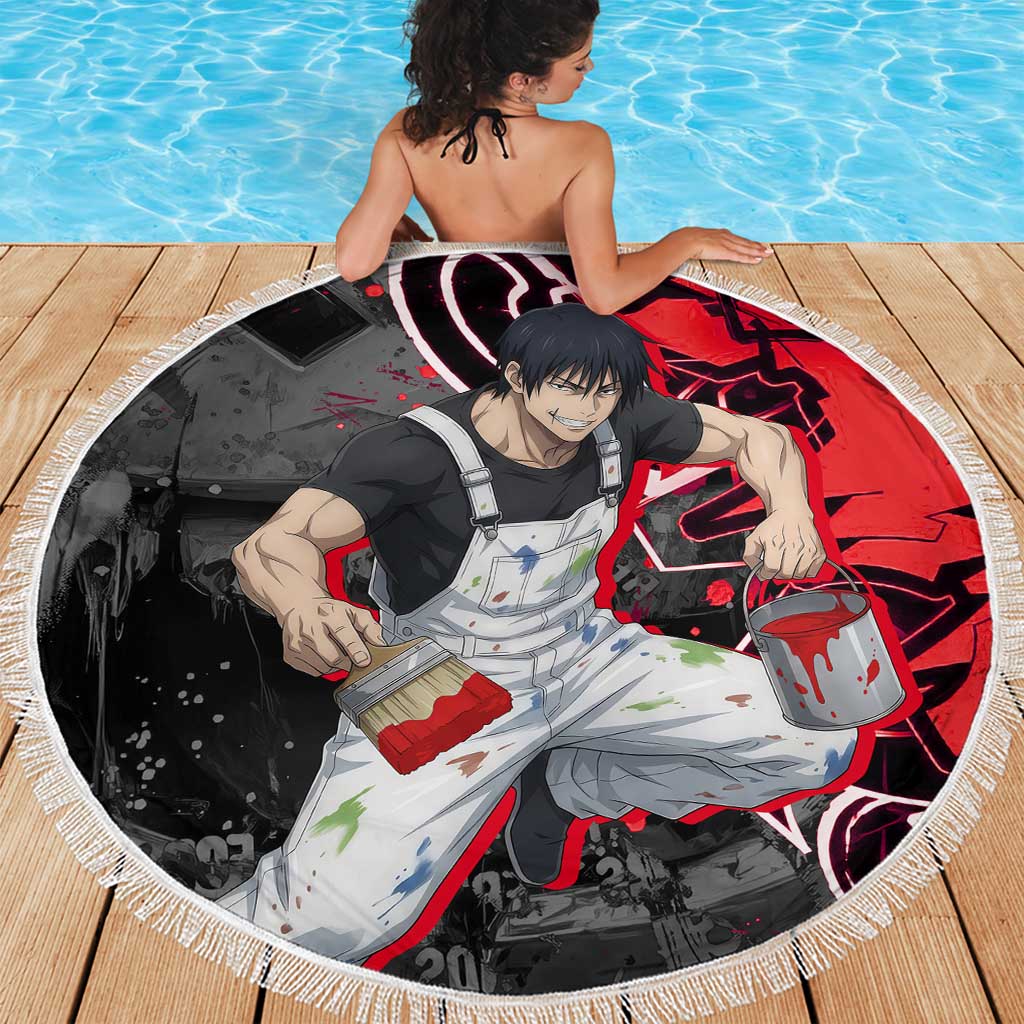 Toji Fushiguro Beach Blanket Urban Graffiti Anime Style