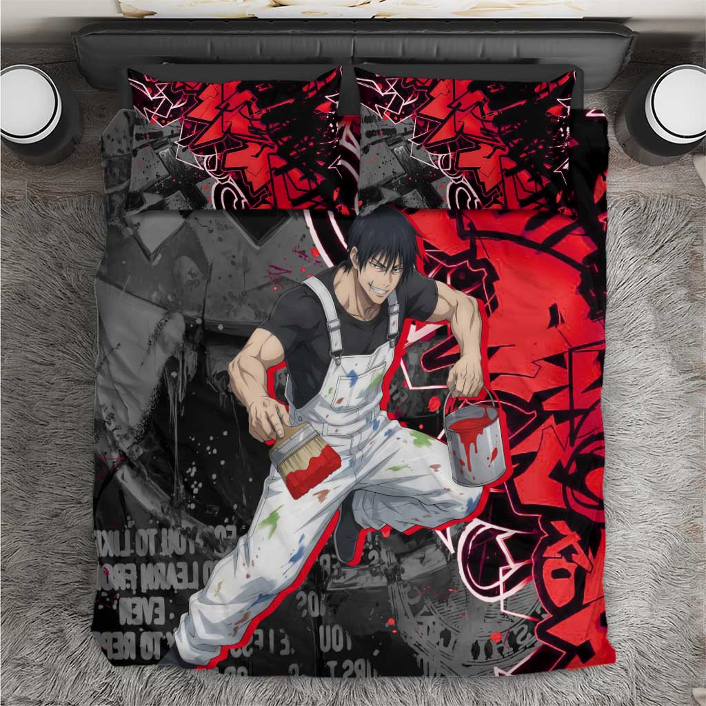 Toji Fushiguro Bedding Set Urban Graffiti Anime Style