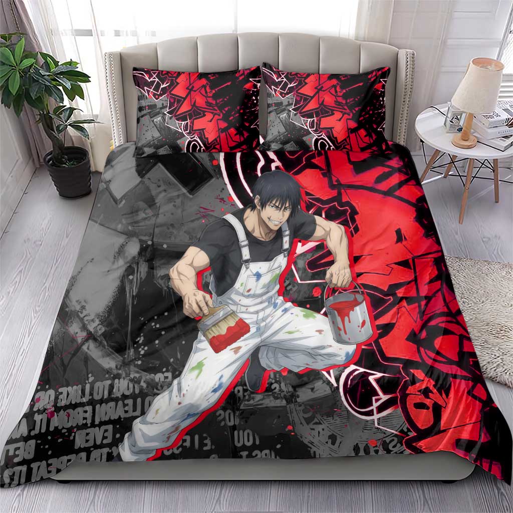 Toji Fushiguro Bedding Set Urban Graffiti Anime Style