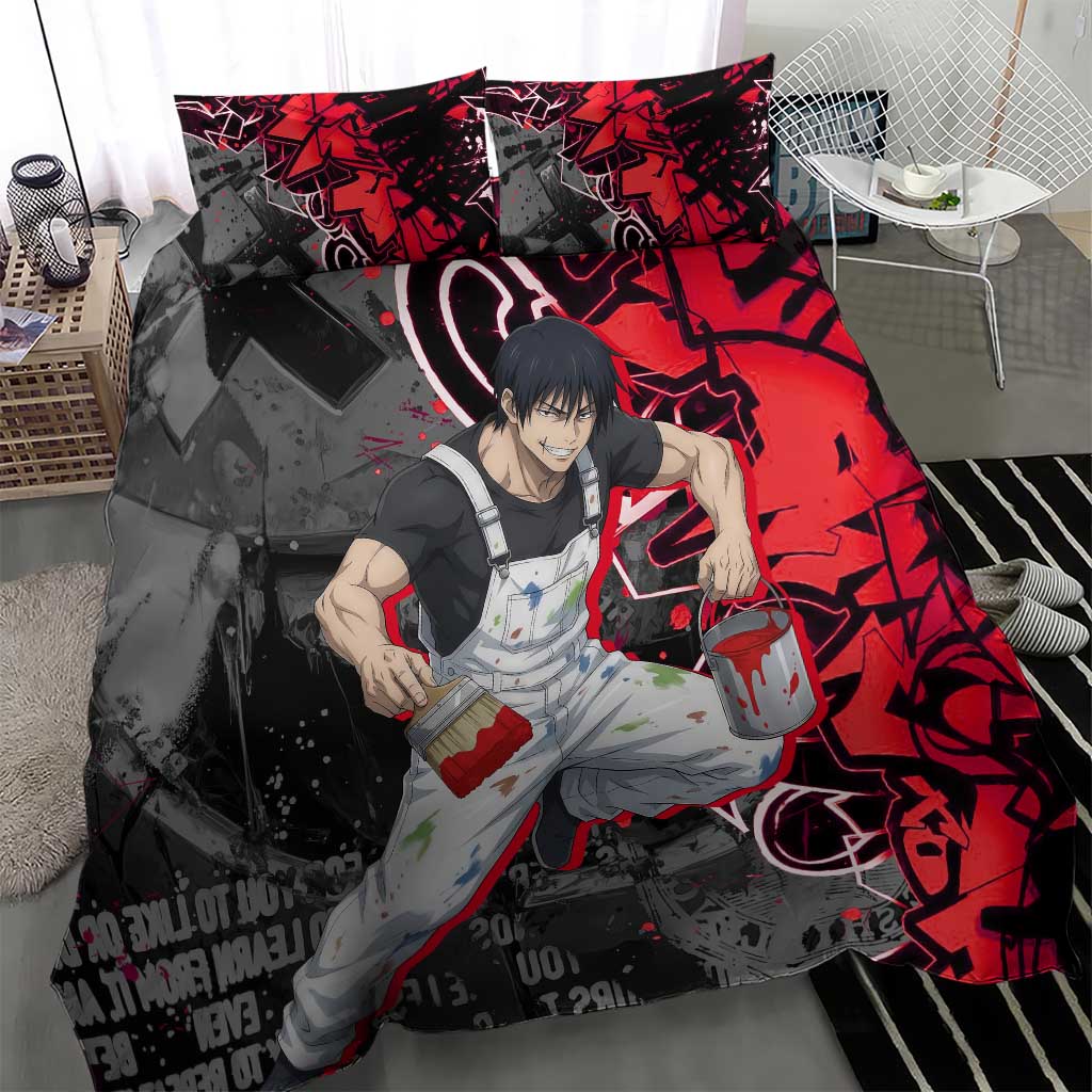 Toji Fushiguro Bedding Set Urban Graffiti Anime Style