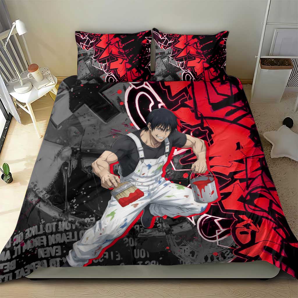 Toji Fushiguro Bedding Set Urban Graffiti Anime Style
