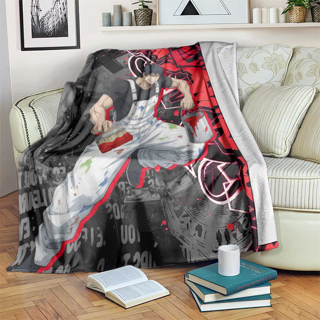 Toji Fushiguro Blanket Urban Graffiti Anime Style