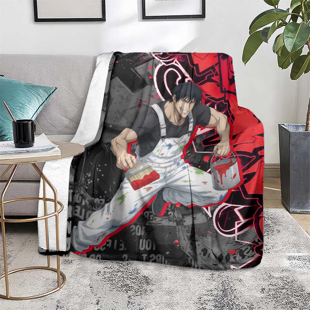 Toji Fushiguro Blanket Urban Graffiti Anime Style