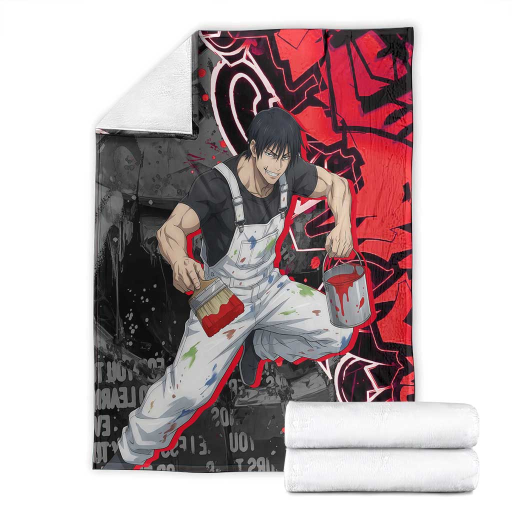 Toji Fushiguro Blanket Urban Graffiti Anime Style