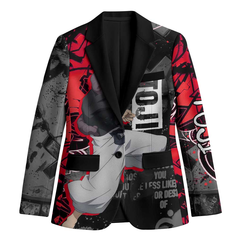 Toji Fushiguro Blazer Urban Graffiti Anime Style