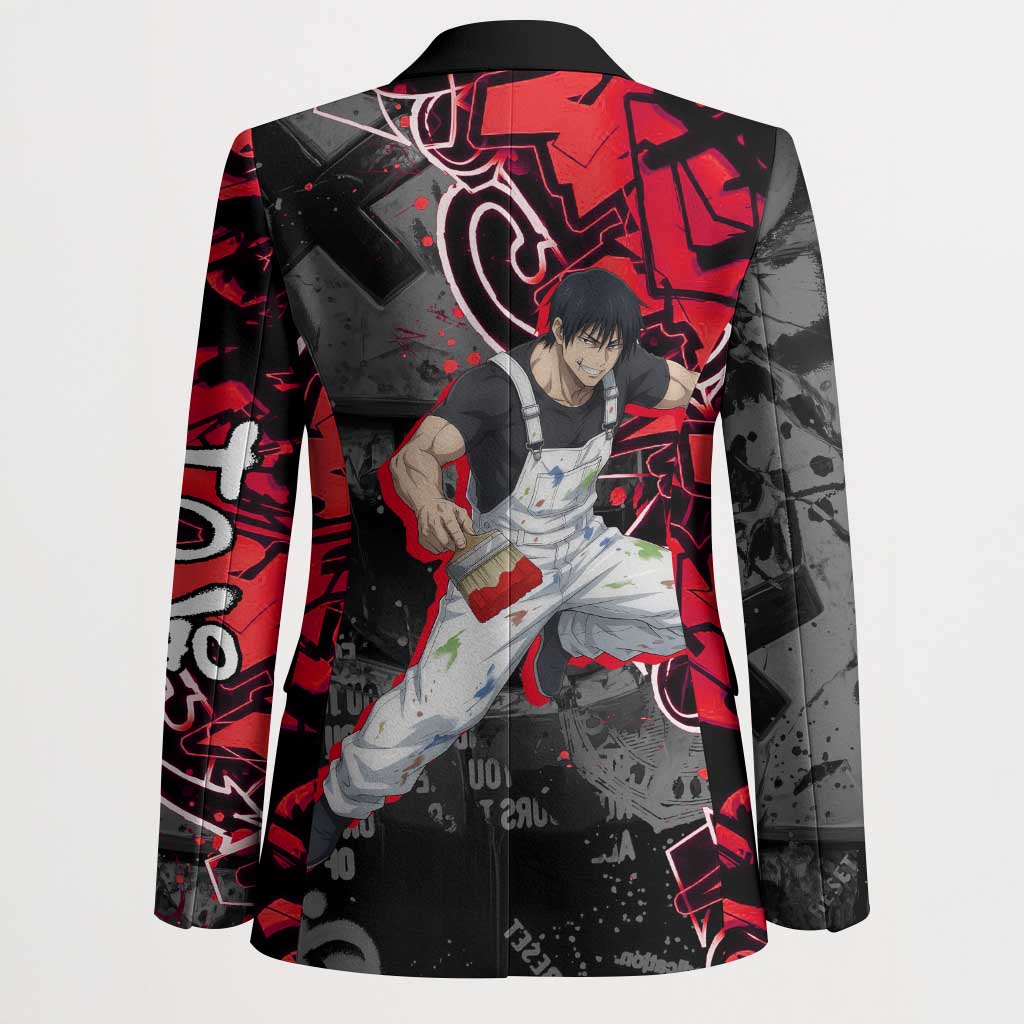Toji Fushiguro Blazer Urban Graffiti Anime Style