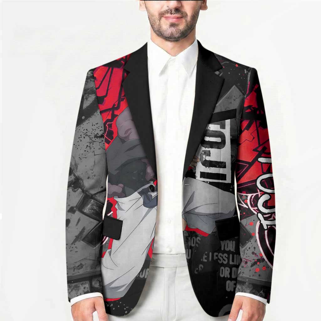 Toji Fushiguro Blazer Urban Graffiti Anime Style