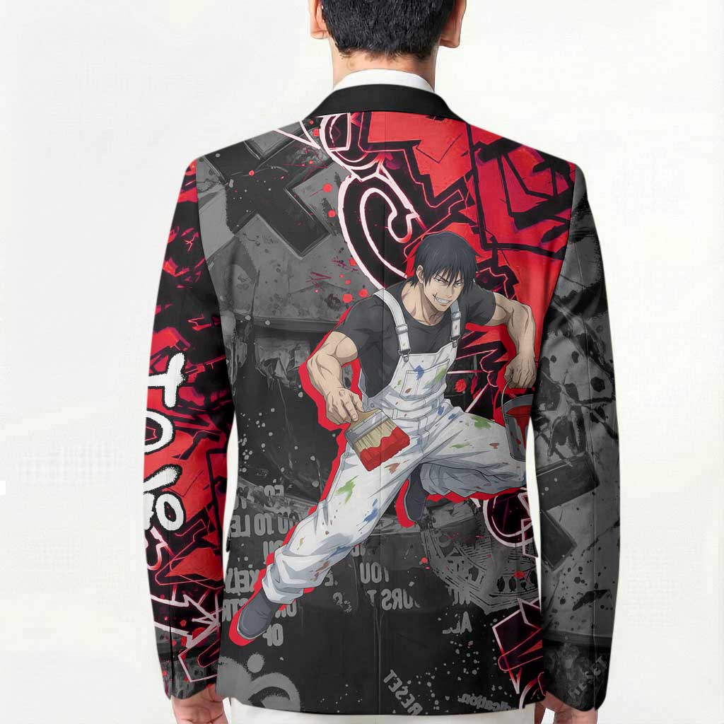Toji Fushiguro Blazer Urban Graffiti Anime Style