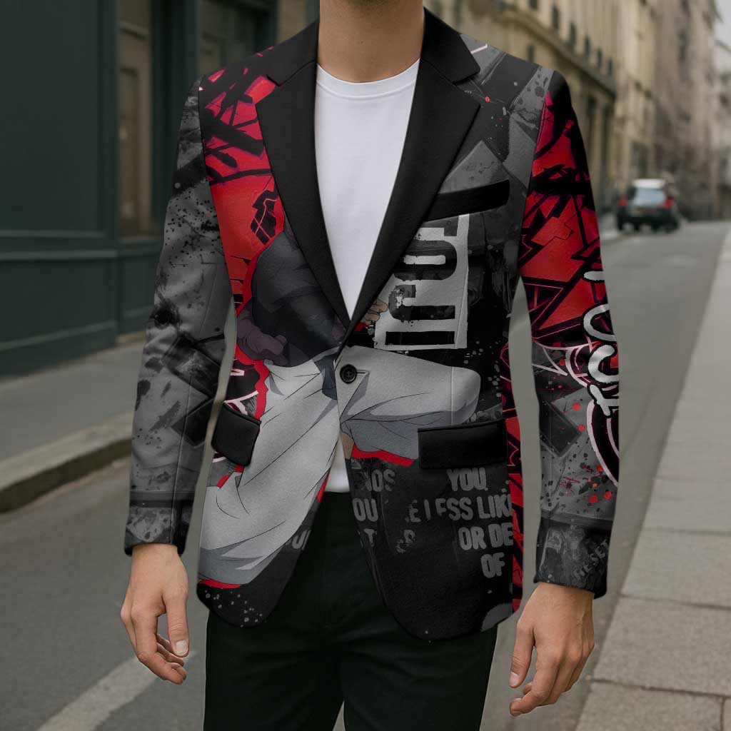 Toji Fushiguro Blazer Urban Graffiti Anime Style