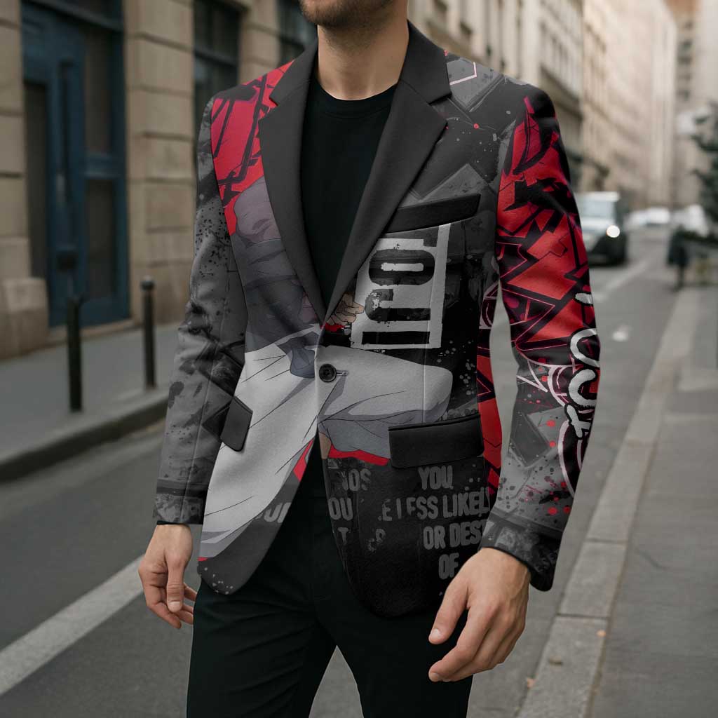 Toji Fushiguro Blazer Urban Graffiti Anime Style