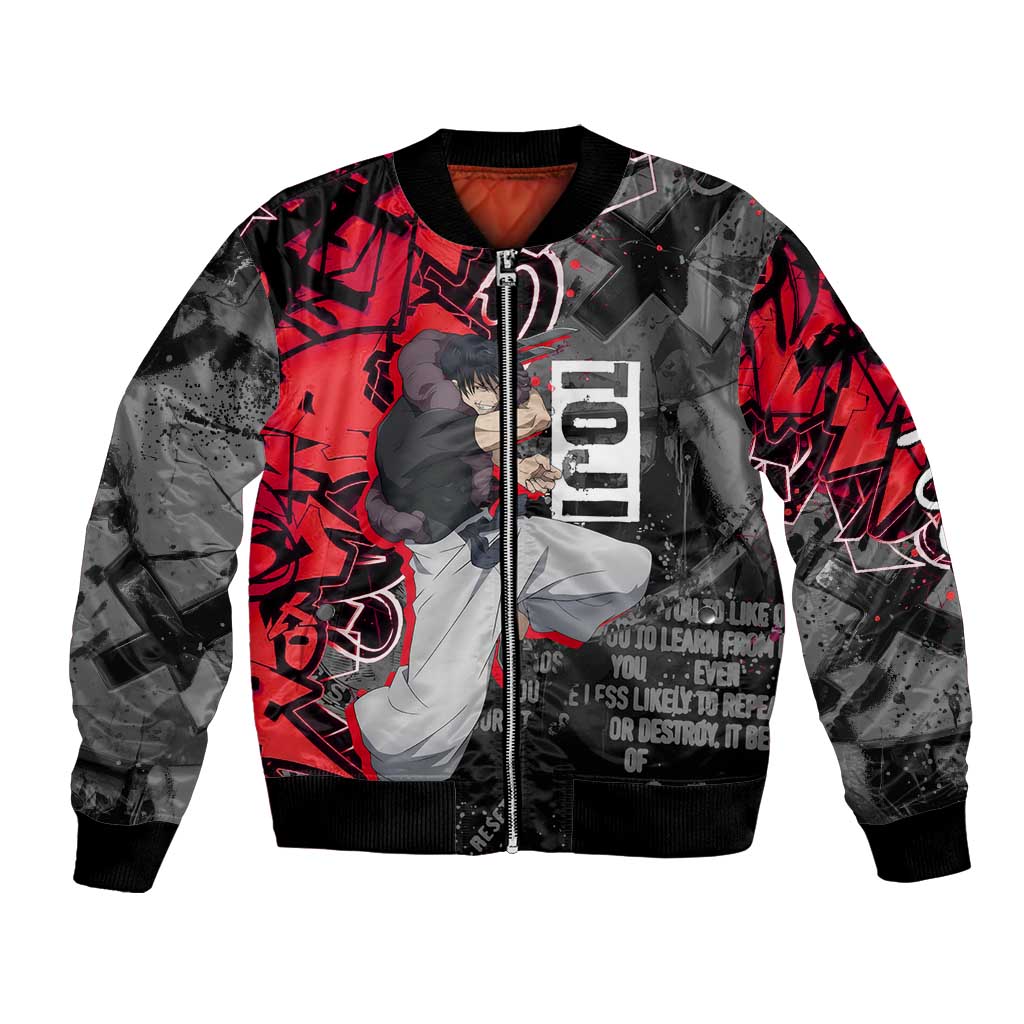 Toji Fushiguro Bomber Jacket Urban Graffiti Anime Style