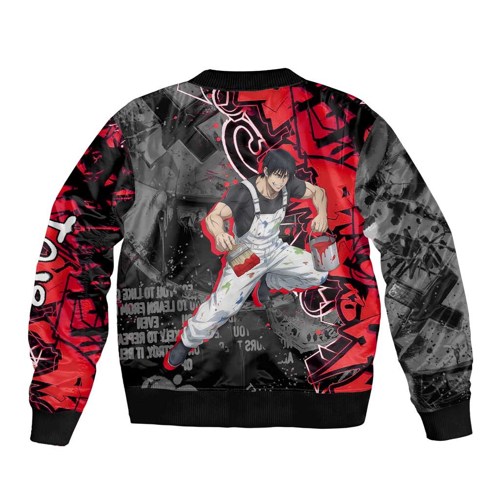 Toji Fushiguro Bomber Jacket Urban Graffiti Anime Style