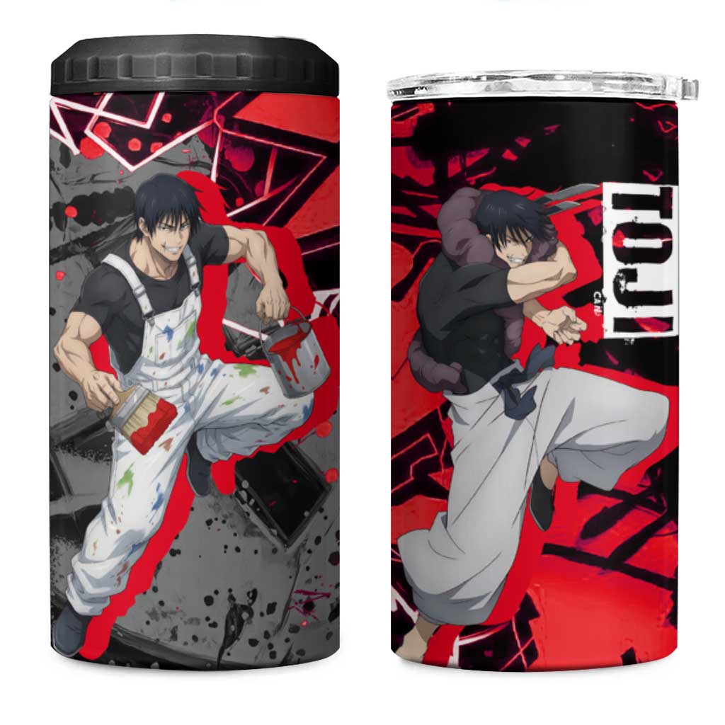 Toji Fushiguro 4 in 1 Can Cooler Tumbler Urban Graffiti Anime Style