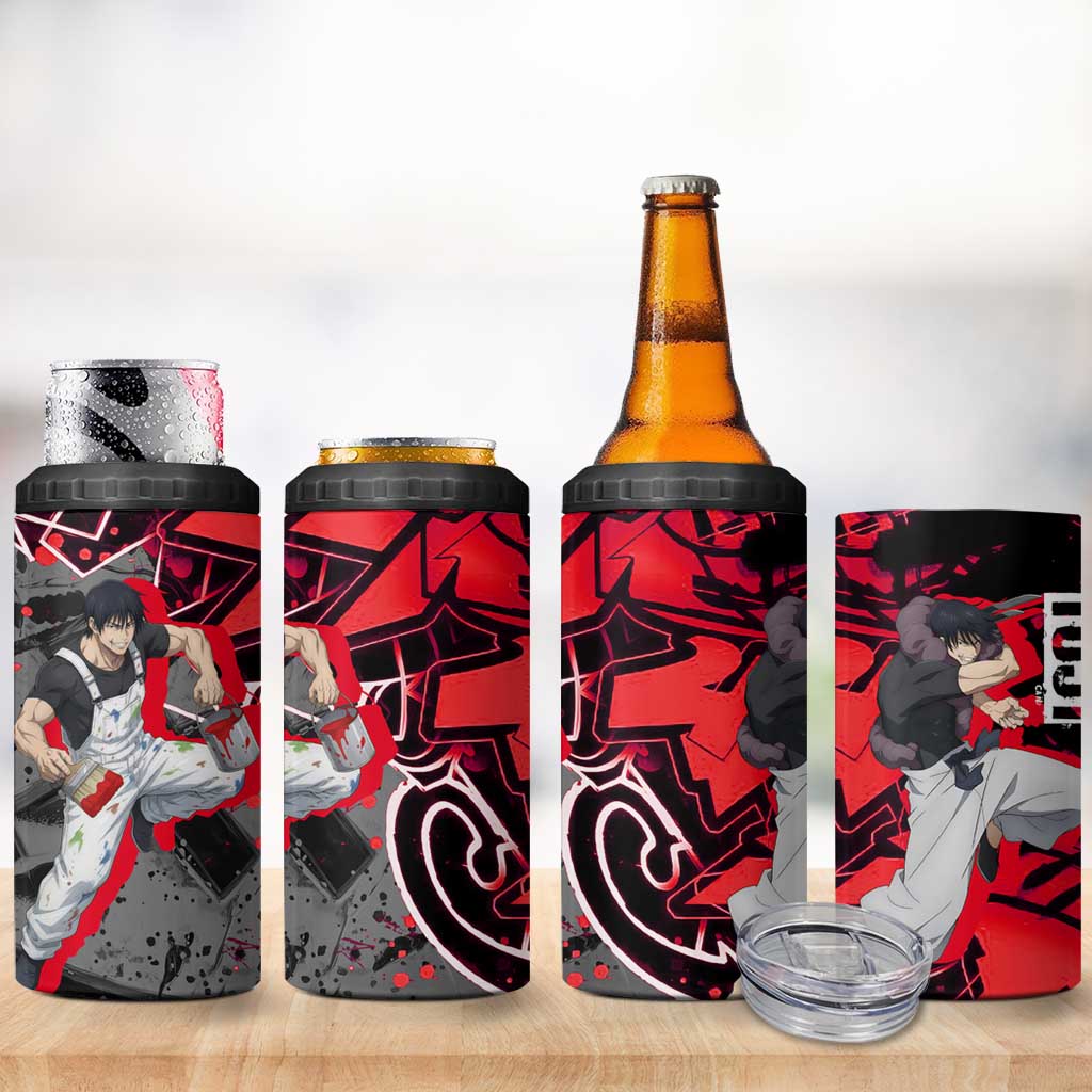 Toji Fushiguro 4 in 1 Can Cooler Tumbler Urban Graffiti Anime Style