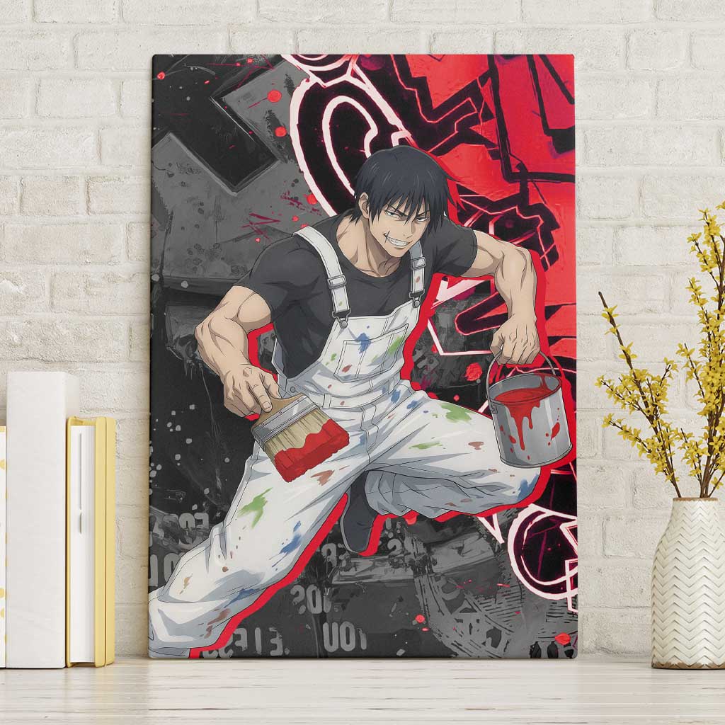 Toji Fushiguro Canvas Wall Art Urban Graffiti Anime Style