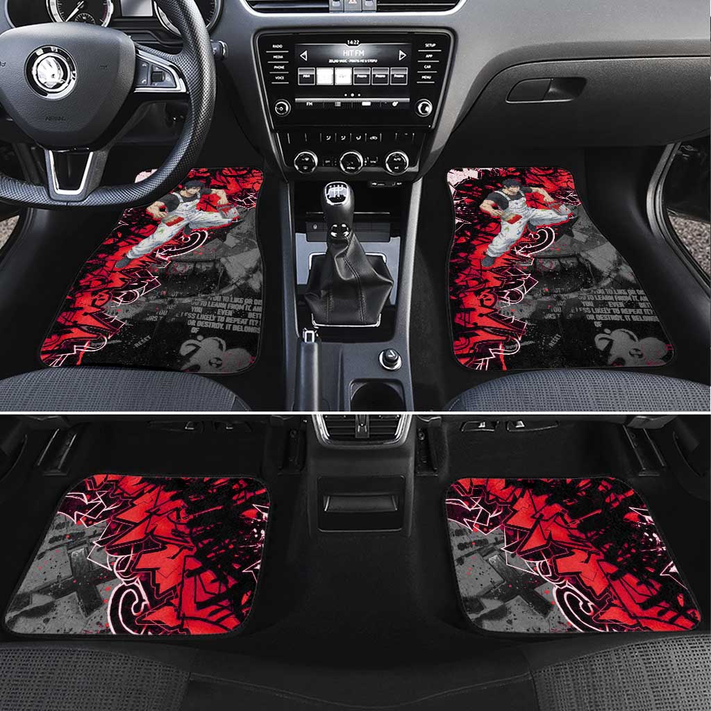 Toji Fushiguro Car Mats Urban Graffiti Anime Style