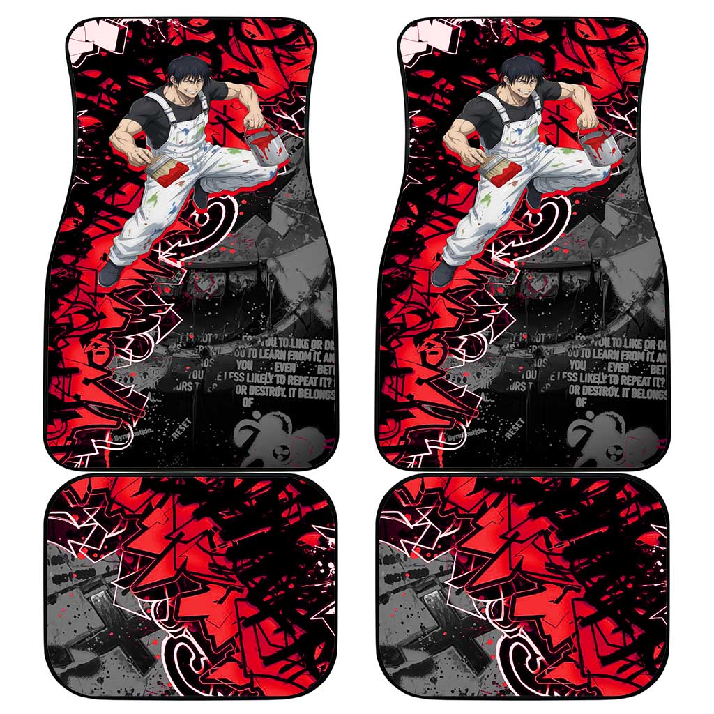 Toji Fushiguro Car Mats Urban Graffiti Anime Style
