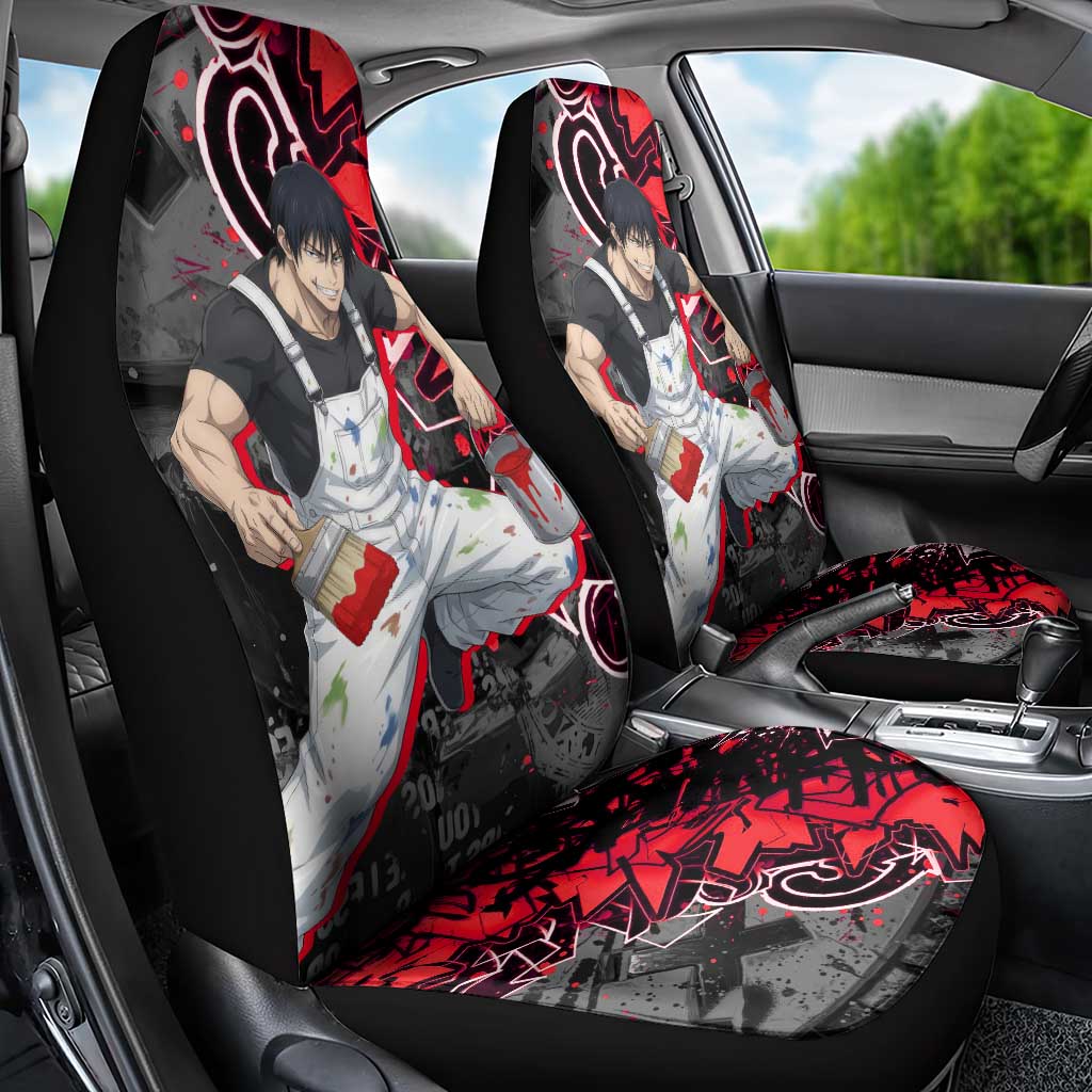 Toji Fushiguro Car Seat Cover Urban Graffiti Anime Style