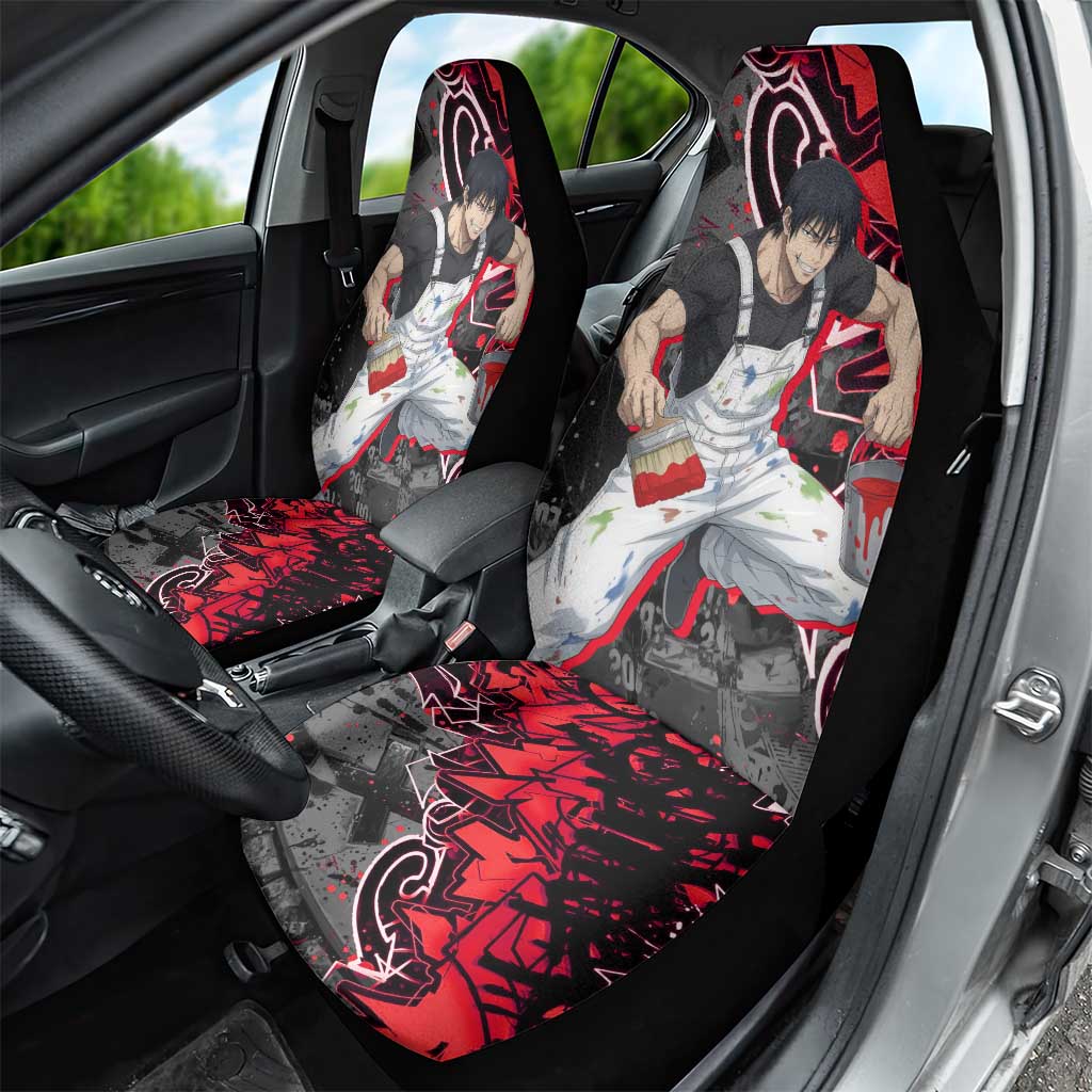 Toji Fushiguro Car Seat Cover Urban Graffiti Anime Style